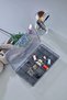 2 Pieces Smoked 18 Compartments Advantageous Jewelry Accessory Storage Box - 2