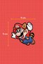 9 x 9cm Flying Mario Sticker Super Mario Motor Car Helmet Laptop Sticker - 2