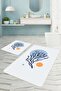 Home Design Decorative 2-Piece Bath Mat Non-Slip Base Washable Toilet Seat Set