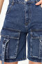 Mavi Kargo Cepli Normal Bel Denim Bermuda TWOSS24SR00014 - 4