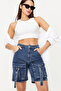 Mavi Kargo Cepli Normal Bel Denim Bermuda TWOSS24SR00014 - 2