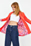 جاكيت بليزر منسوج بقصة عادية ومبطن بلون زهر الرمان TWOAW20CE0316