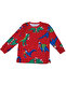 Boy's 100% Cotton Red Dinosaur Themed Long Sleeve Pajama Set - 3