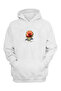 White Raised Thick Sweatshirt - Unisex, Death Punch Printed, Five Finger Regular Fit