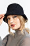 Winter Quilted Bucket Fisherman Hat Black - 4