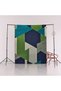 Green Blue Themed Geometric Patterned Creative Modern Decorative Carpet 2739 - 5