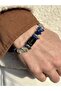 Libra Anchor Lapis Lazuli Natural Stone Unisex Bracelet Lapis Libra Zodiac Bracelet - 3