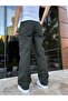 Green Baggy Pants with Cargo Pockets - 3