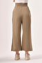 Wide Leg Knitted Green Trousers - 4