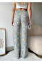 Women's Gray Pompom Teddy Bear Patterned Cotton Elastic Waist Pajama Sweatpants - 4