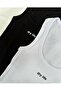 Halter Neck Long Length Printed Ribbed Athlete T-Shirt - 2