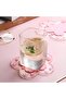 Japanese Cherry Blossom Cup Pad Mat Non-Slip Mug Coffee Table Mat Sakura Cup Pad White Color 4 Pieces - 2