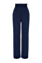Lacivert Wide Leg/Geniş Paça Beli Lastikli Dokuma Pantolon TWOSS22PL00024 - 17