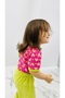 Pink Heart Green Piping Short Sleeve Baby Girl, Children's Bodysuit, Body 100% Cotton Flexible Fabric - 4