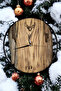 Solid Chestnut Metal Frame Wall Clock Deer 30 cm - 2