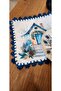 2 Pieces Decorative Turquoise Patterned Cocktail Coffee Serving Napkin - 7