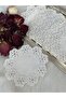 منديل كوكتيل مطرز بالزهور - 3