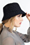 Winter Quilted Bucket Fisherman Hat Black