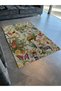 Multicolored Forest Themed Floral Elephant and Tiger Patterned Creative Modern Decorative Carpet 2735 - 3