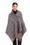 Double-Sided Plaid Woolen Shoulder Shawl - 70x190cm - Winter Shawl Brown - 2
