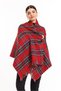 Double Sided Plaid Scottish Pattern Shawl Scarf-Shoulder Shawl Red - 4