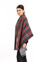Double Sided Plaid Scottish Pattern Shawl Scarf-Shoulder Shawl Brown - 8