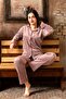 Velvet Shirt Collar Women's Pajamas Set