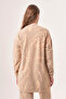 Batik Buttoned Beige Sweatshirt - 4