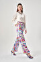 Patterned Wide Leg Lilac Trousers - 3