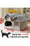 Cat House Soft Cat Bed Deep Sleep And Winter House Removable Cushion -villa (GREY) 1 Piece - 8