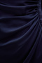 Navy Ruched Detail Woven Satin Evening Dress TCTSS24DB00037 - 4