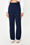 Lacivert Wide Leg/Geniş Paça Beli Lastikli Dokuma Pantolon TWOSS22PL00024 - 14