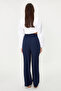 Lacivert Wide Leg/Geniş Paça Beli Lastikli Dokuma Pantolon TWOSS22PL00024 - 16