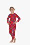 Boy's 100% Cotton Red Dinosaur Themed Long Sleeve Pajama Set