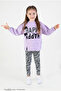 طقم لباس ضيق متوسط السُمك بنمط حمار وحشي من القطن للفتيات - 2