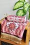 Portable Silk Textured Pouch Prayer Rug S1031 Pink Color - 4