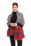 Double Sided Plaid Scottish Pattern Shawl Scarf-Shoulder Shawl Red - 5