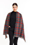 Double Sided Plaid Scottish Pattern Shawl Scarf-Shoulder Shawl Brown - 6