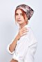100% Silk Beige Scarf Bandana Piri Reis Map 55x55 Cm - 2