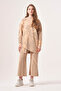 Batik Buttoned Beige Sweatshirt