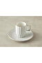 Angely New Bone China 4 Pieces Coffee Cup Set for 2 Persons Gray - 2