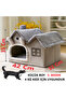 Cat House Soft Cat Bed Deep Sleep And Winter House Removable Cushion -villa (GREY) 1 Piece - 6