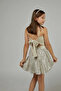 Sequin Sequin Skirt & Crop Silver Girl's Evening Dress Set - 2