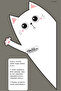White Cute Paw Cat Themed Sticker for Door Wall Mirror Glass - 4