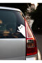 White Cute Paw Cat Themed Sticker for Door Wall Mirror Glass - 3