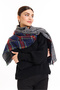 Double Sided Plaid Scottish Pattern Shawl Scarf-Shoulder Shawl Blue - 2