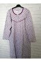 Oversize, Thick, winter, raised inside, 3 buttons, 100% cotton, large size, long mother's nightgown - 4
