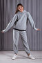 Women's Destiny Printed Hooded Sweatshirt Tracksuit Bottom-Top Set