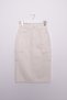 Medium Length Women's Denim Skirt with Cargo Pocket Detail and Regular Waist Natural / Natural Denim - 5