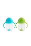 Click Lock Spout Drinking Cup with Straw, 6 months, 207ml, blue & green, Pack of 2 - 2